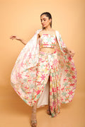 BOHO STAR PRINT DHOTI CAPE SET
