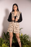 CROPPED BLAZER WITH SHORTS SET
