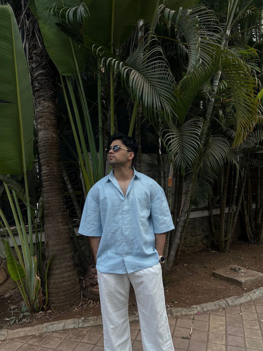 DROP SHOULDER HEMP SHIRT