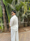 DROP SHOULDER EMBROIDERED SHIRT