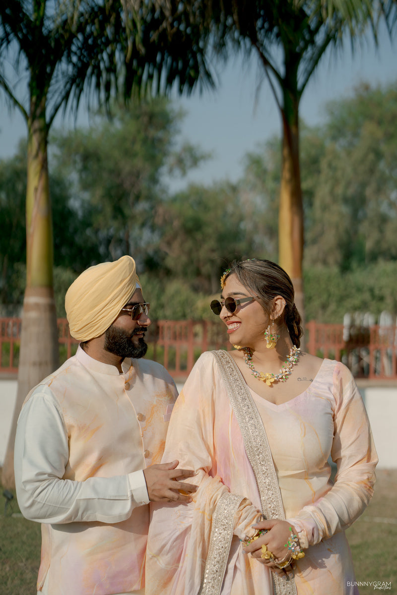 MARBLE 2.0 PATIALA SUIT SET AND NEHRU JACKET