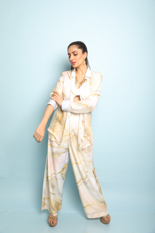 MARBLE PRINT COORD SET