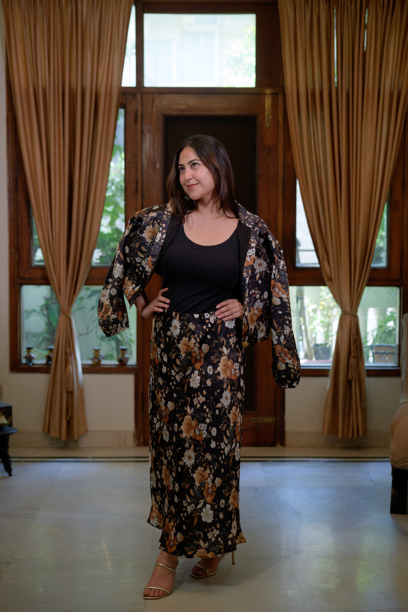 RAAT PRINT SKIRT JACKET SET