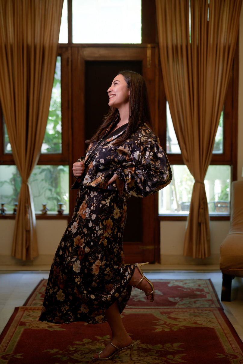 RAAT PRINT SKIRT JACKET SET